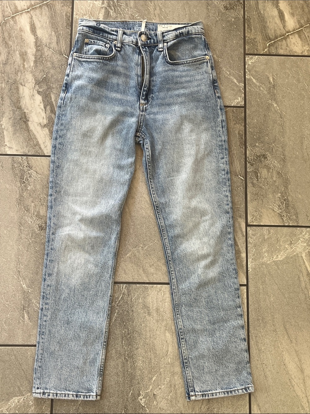 💙 Rag & Bone Wren High Rise Slim Straight Jeans Size 27 Light Wash Porter